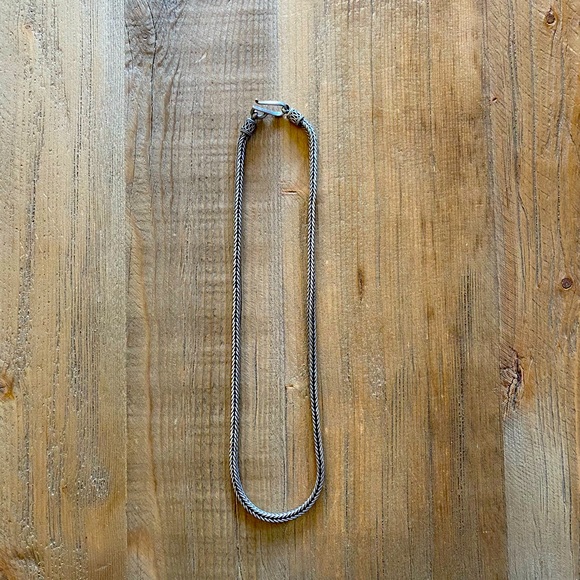 Bali Silver Woven Necklace - Picture 3 of 8